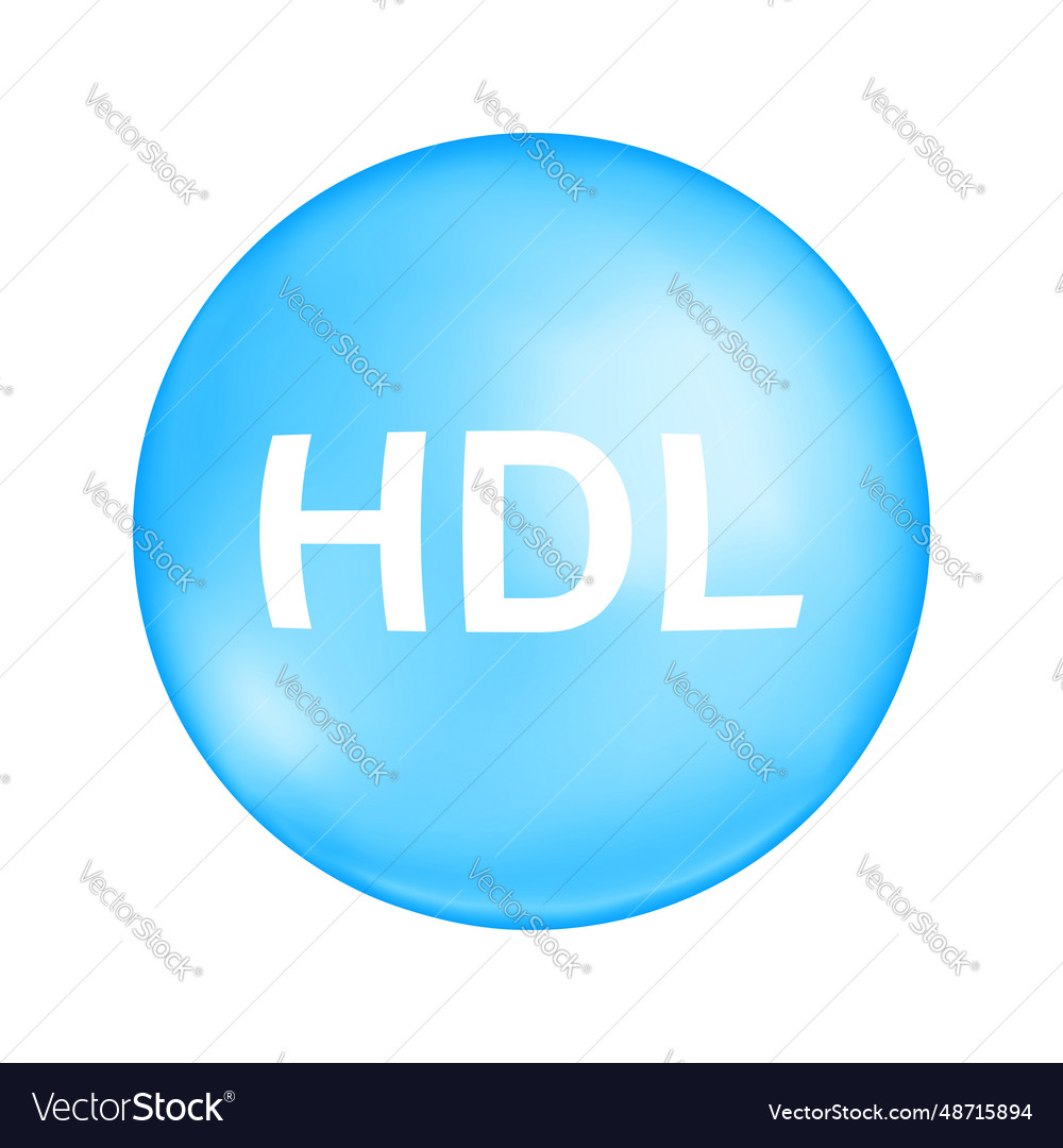 Hdl cholesterol type good cholesterin high vector image Hdl cholesterol type good cholesterin high