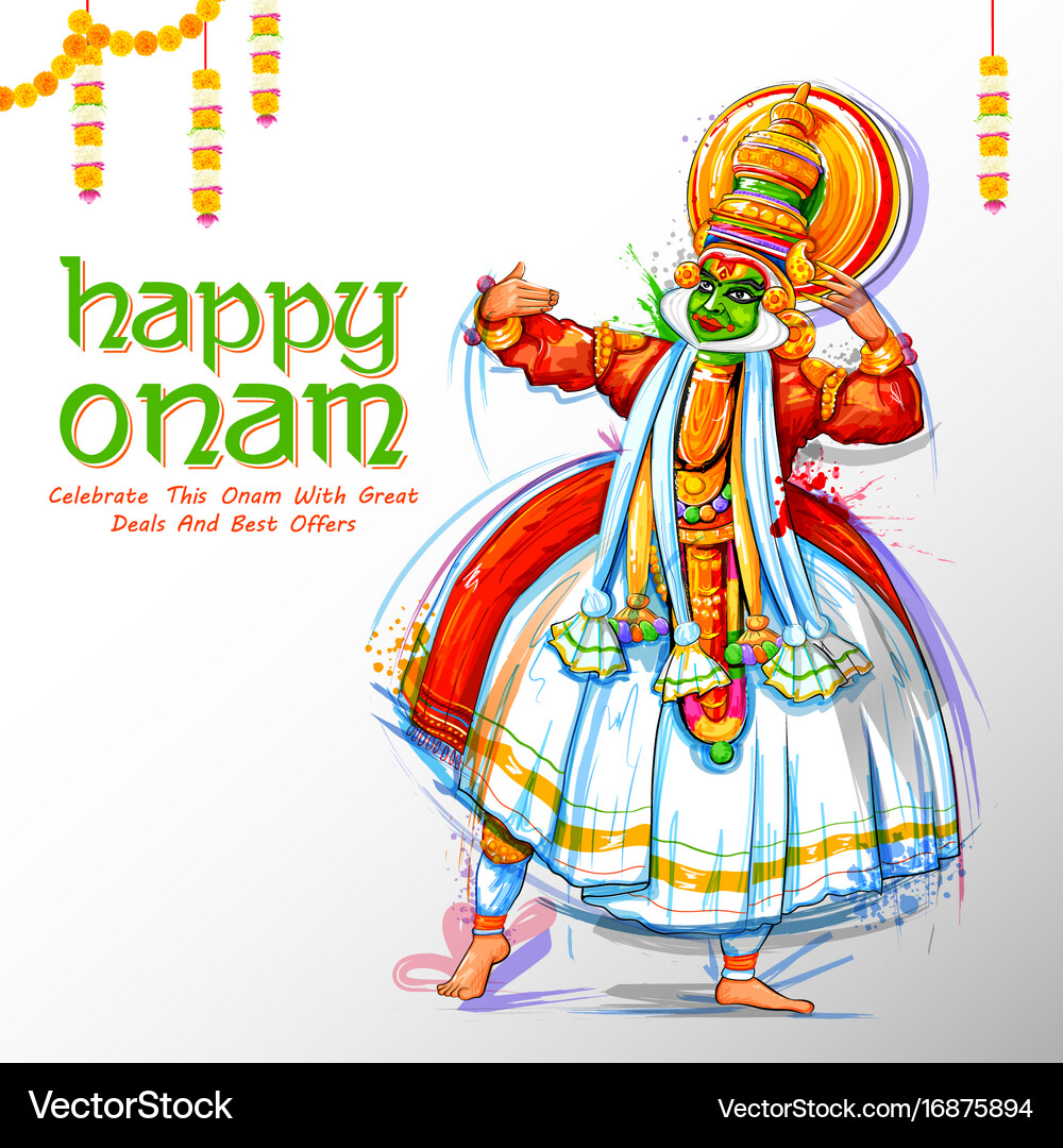 kathakali dancer on advertisement and promotion vector image vectorstock