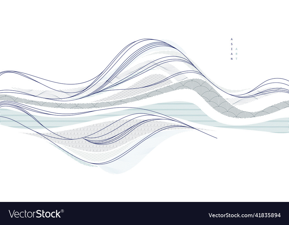 Oriental japanese style abstract background vector image Oriental japanese style abstract background