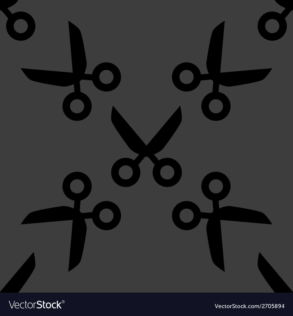 Scissors web icon flat design seamless pattern