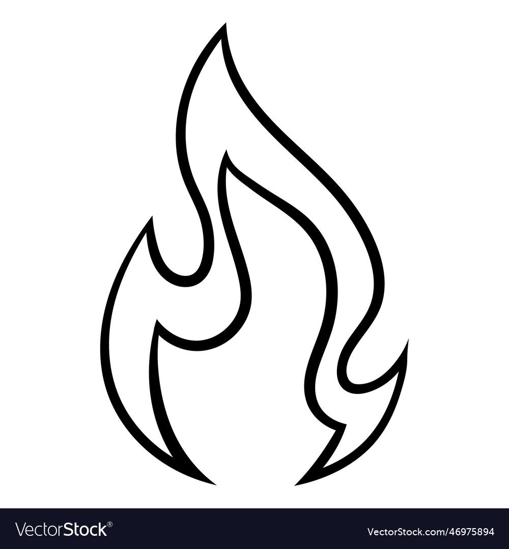 Stylized fire decorative element Royalty Free Vector Image