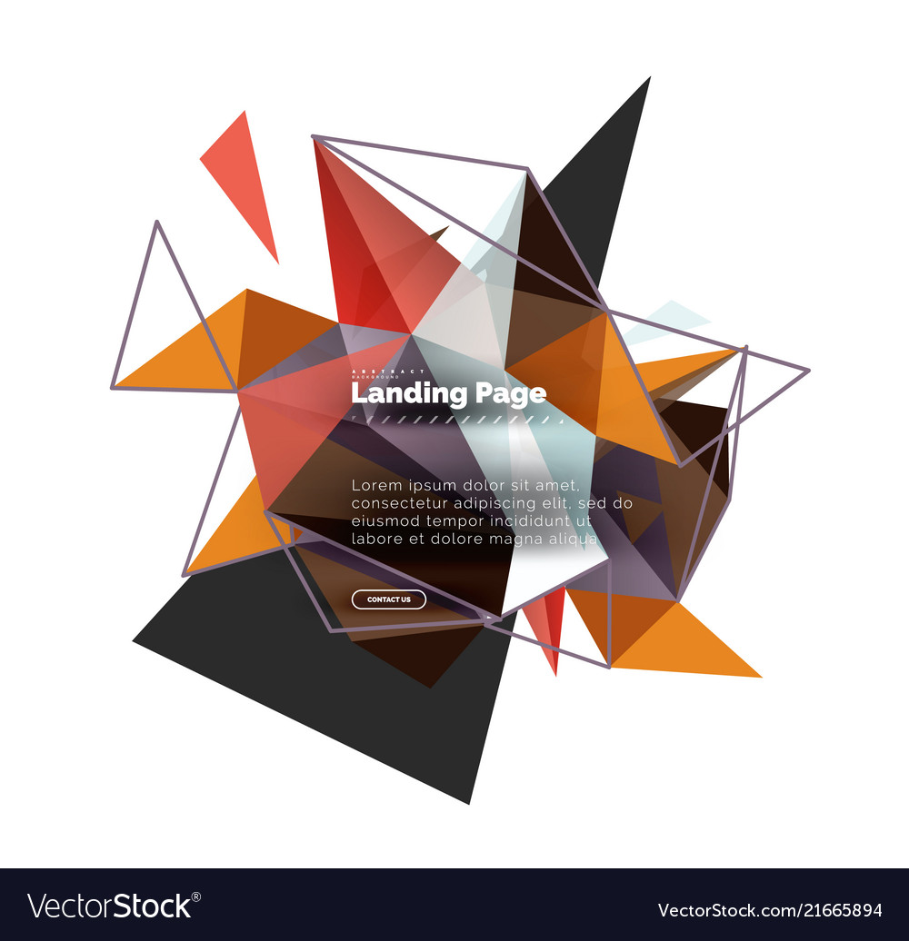 Triangular design abstract background landing