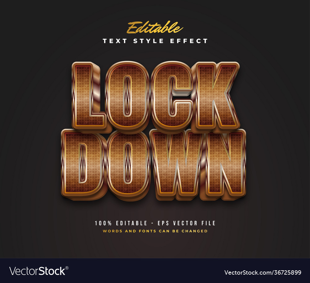 3d elegant gold text style with texture effect