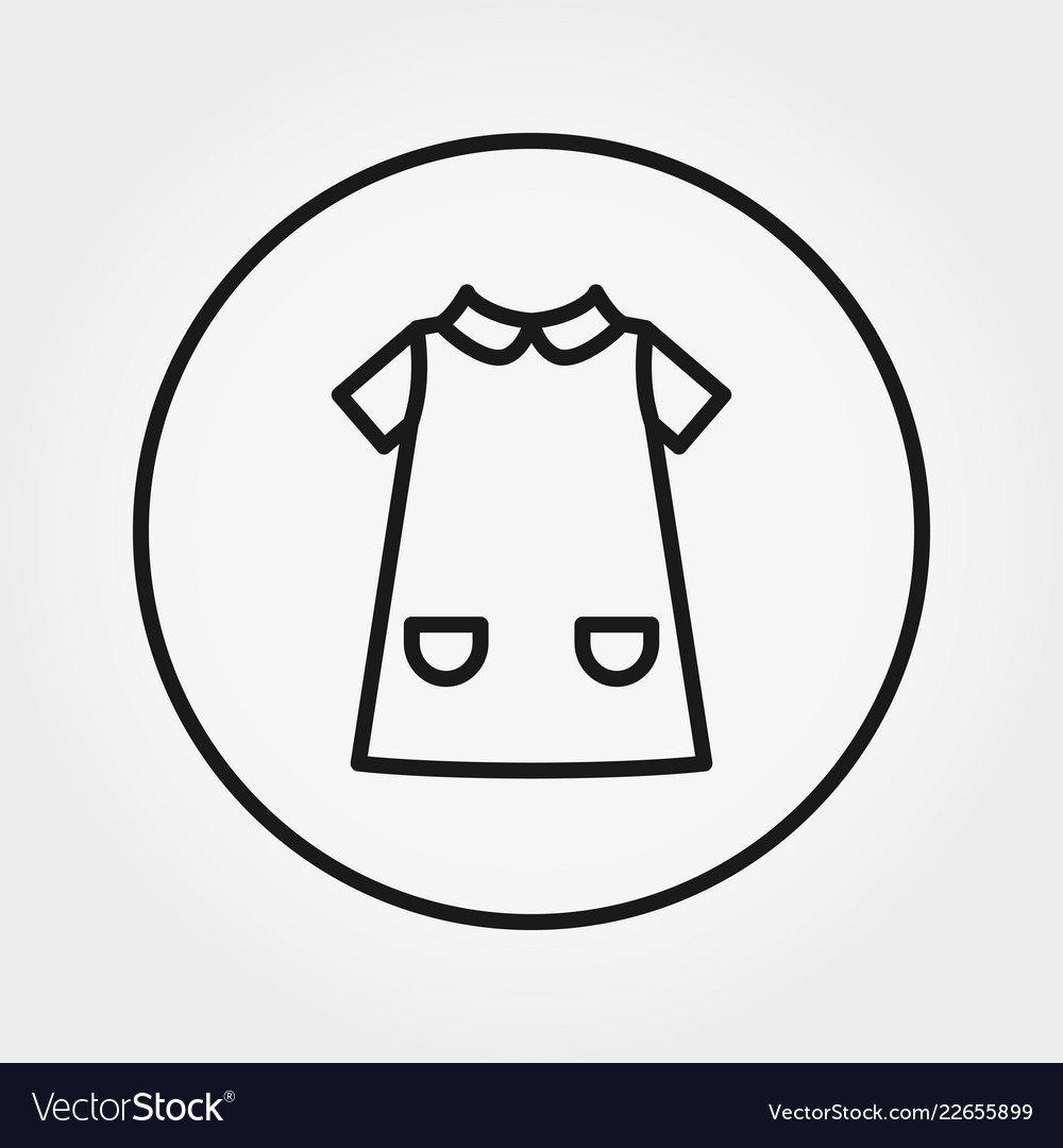 Child dress universal icon thin line vector image Child dress universal icon thin line