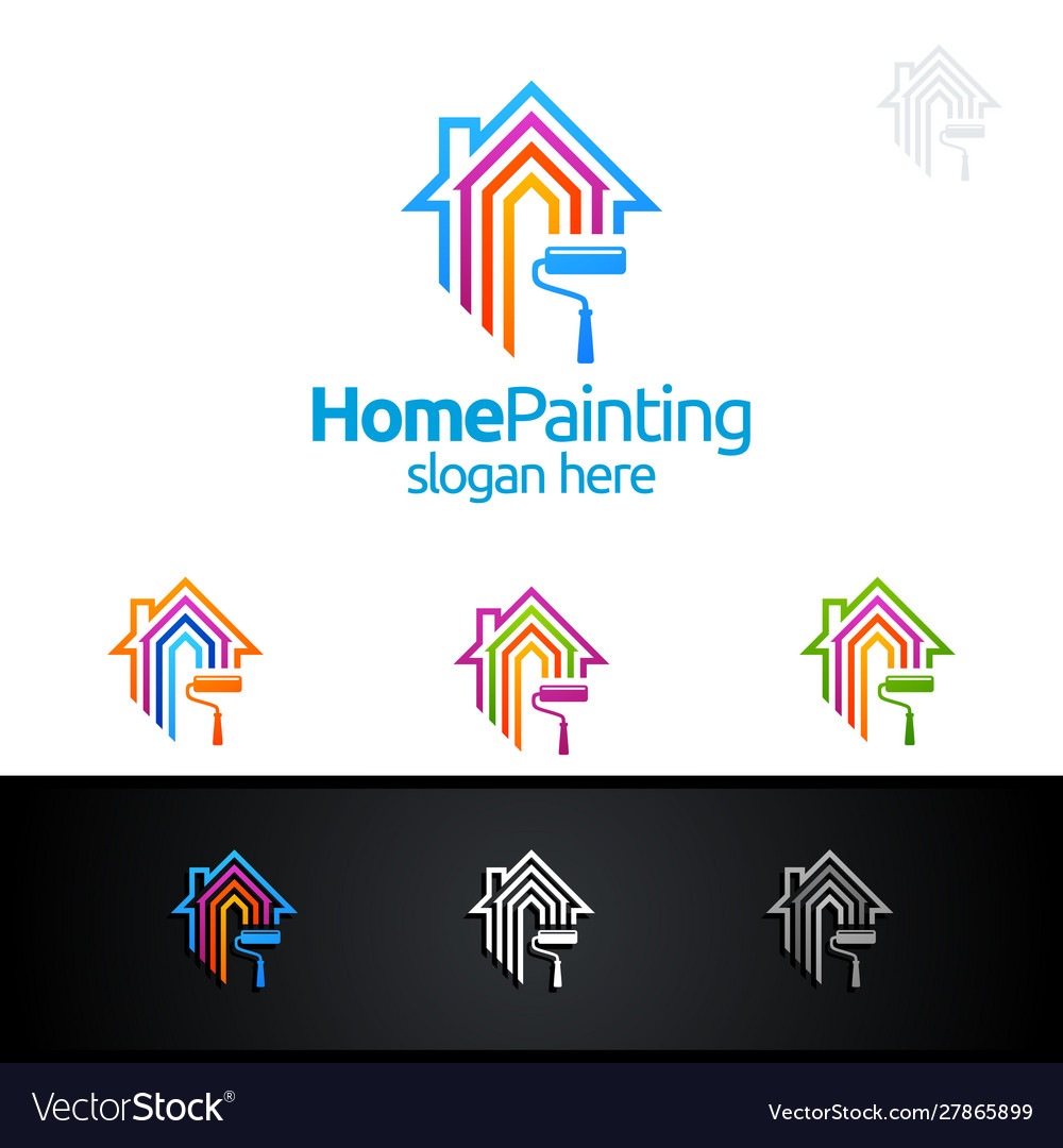 Colorful Home Painting Logo