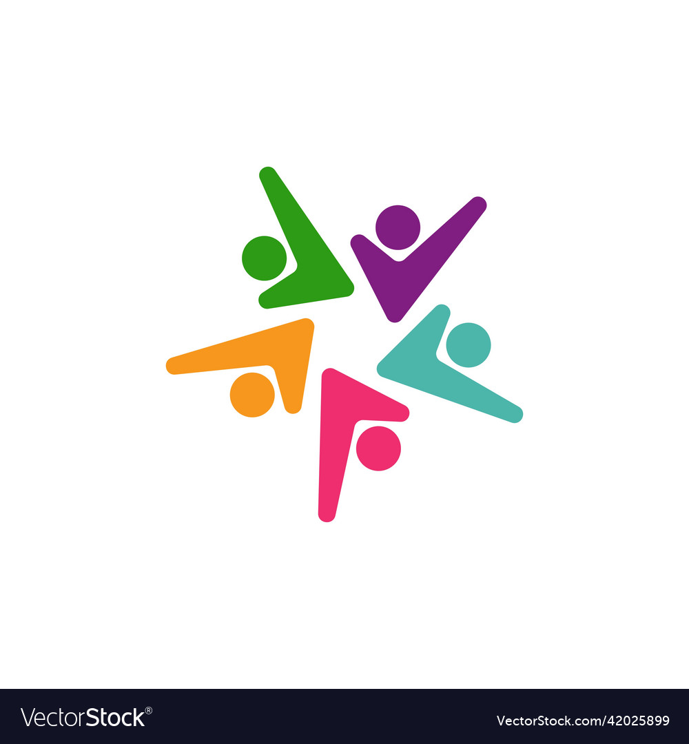 Community network and social logo Royalty Free Vector Image