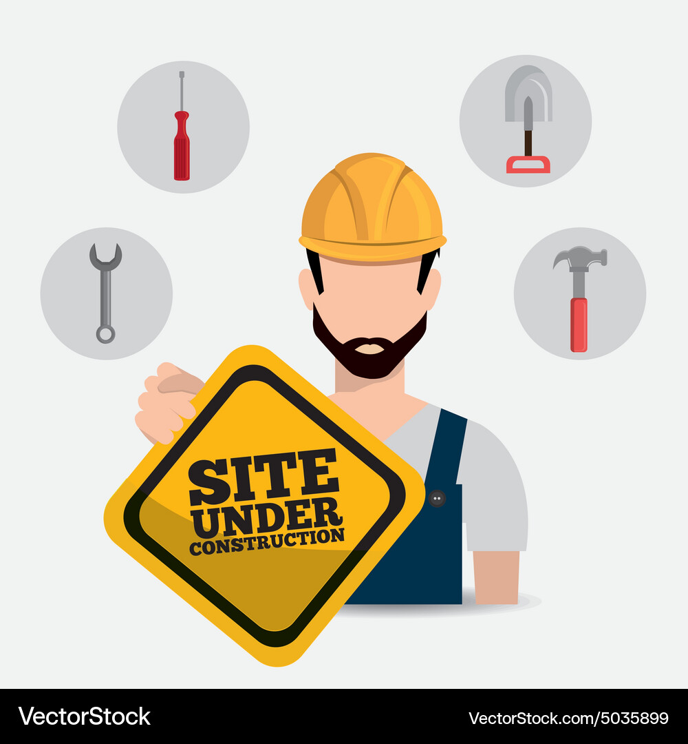 Construction design Royalty Free Vector Image - VectorStock