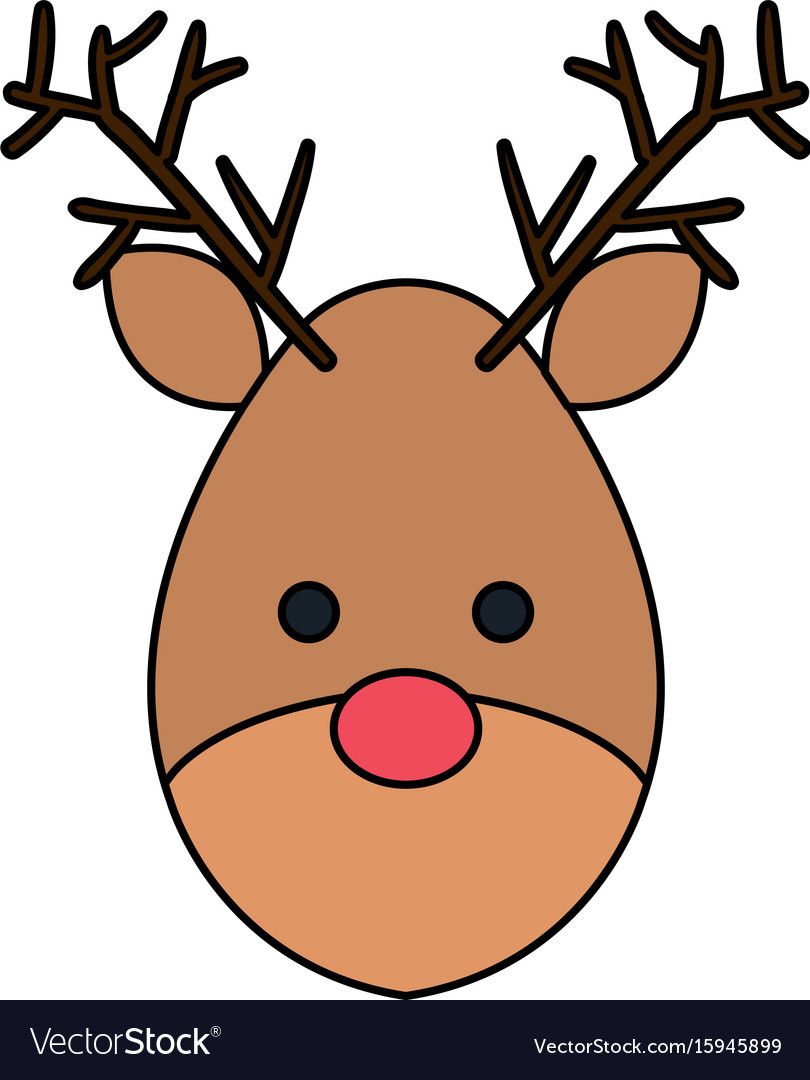 Cute christmas reindeer character Royalty Free Vector Image