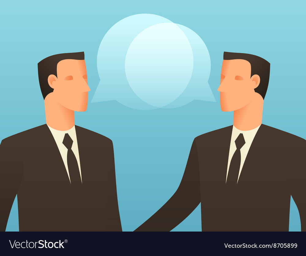 Dialogue business conceptual Royalty Free Vector Image