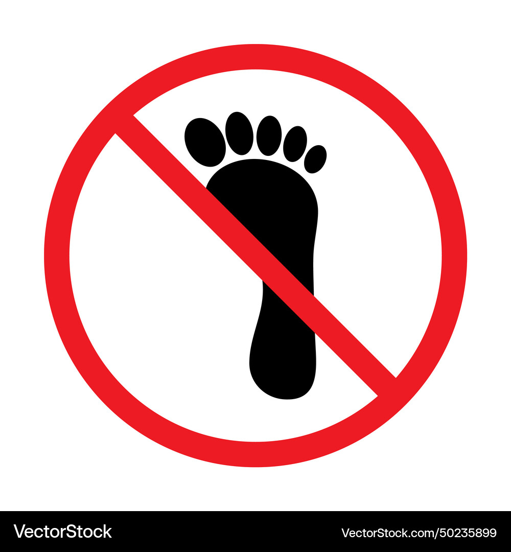 Dont step on icon Royalty Free Vector Image - VectorStock