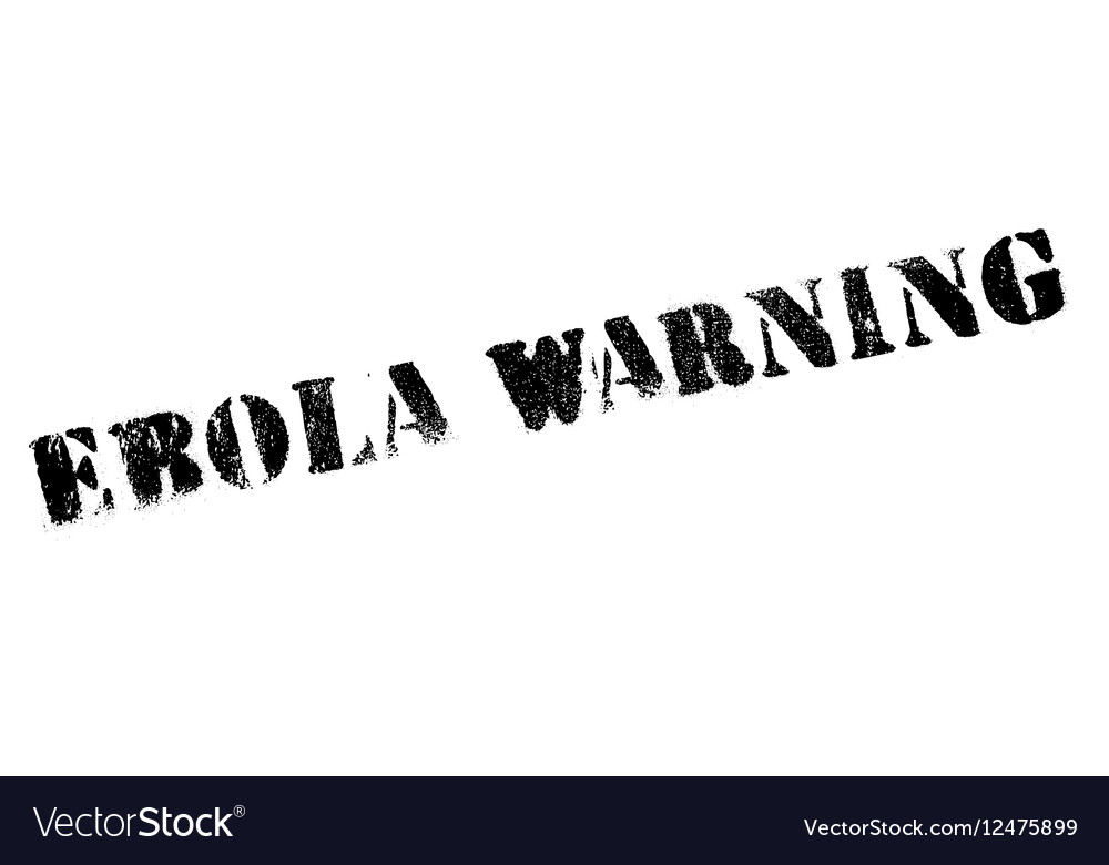 Ebola warning rubber stamp