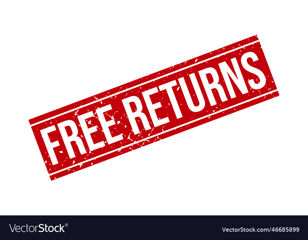 Free returns stamp seal