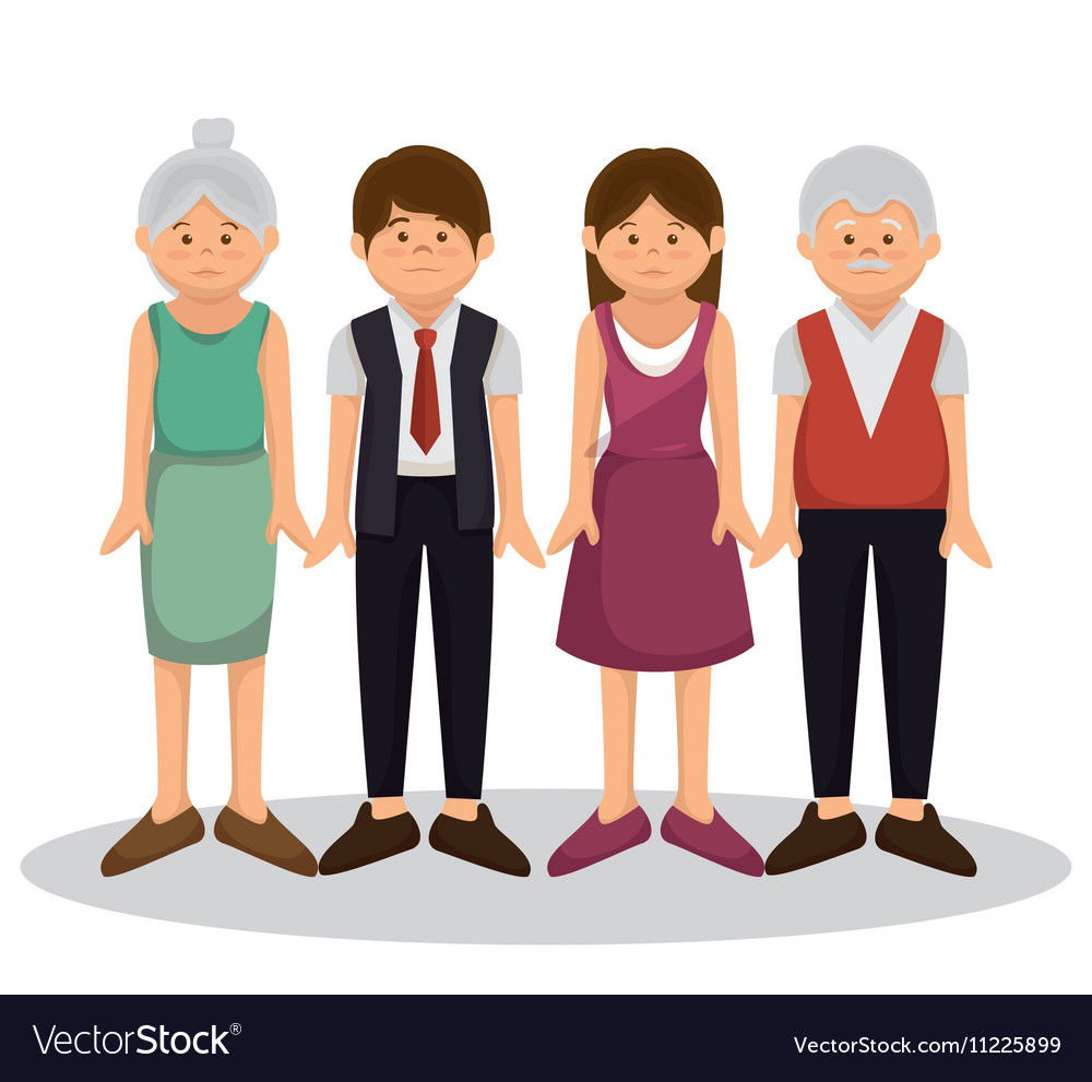 Group family members characters