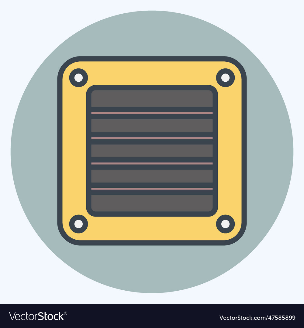 Icon window fan related to air conditioning Vector Image