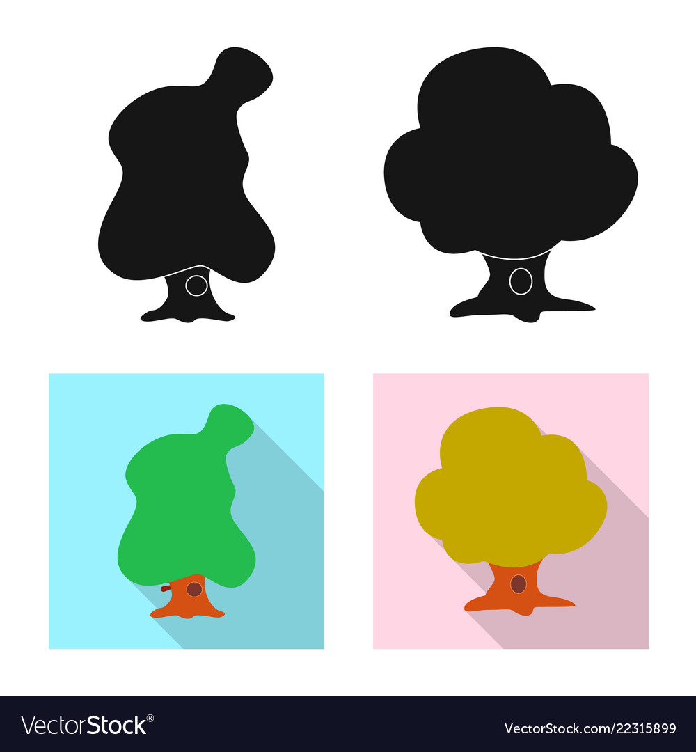 Isolated object of tree and nature symbol