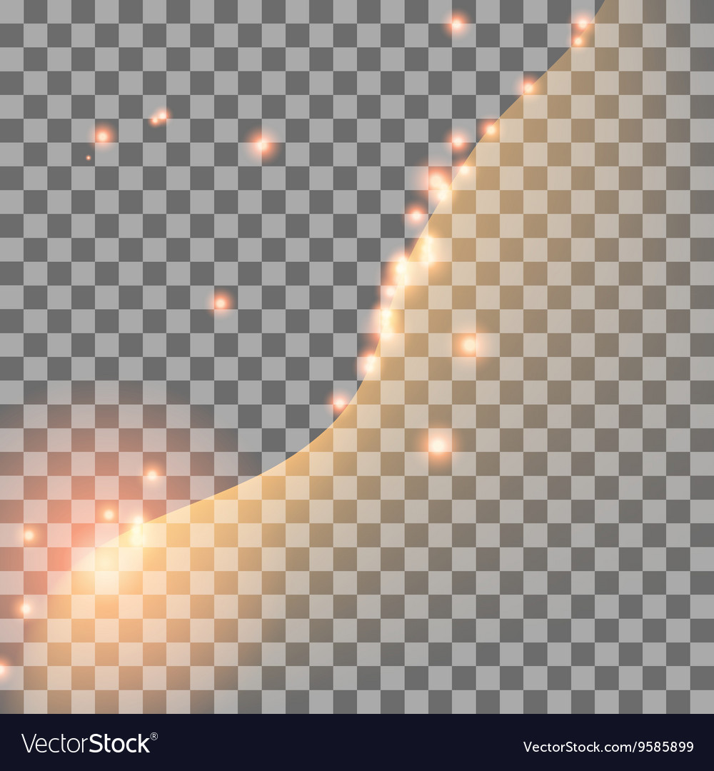 Light effects on transparent background Royalty Free Vector