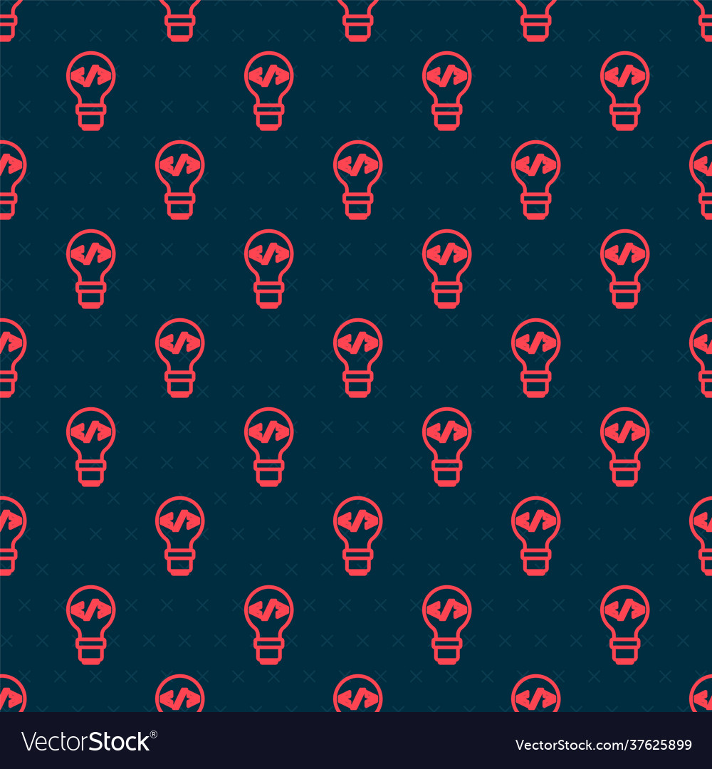 Red line web design and front end development icon vector image Red line web design and front end development icon
