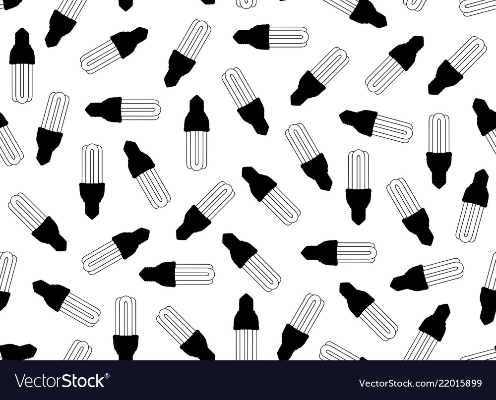 Seamless Light Bulbs Royalty Free Vector Image