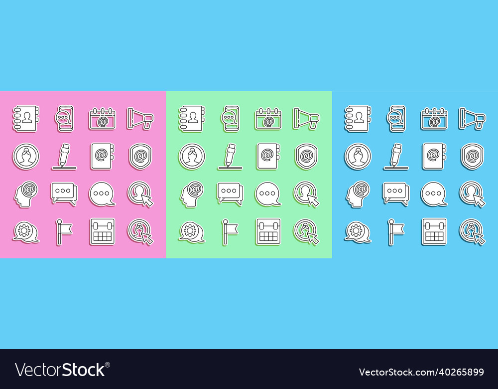 Set line create account screen shield with mail vector image Set line create account screen shield with mail