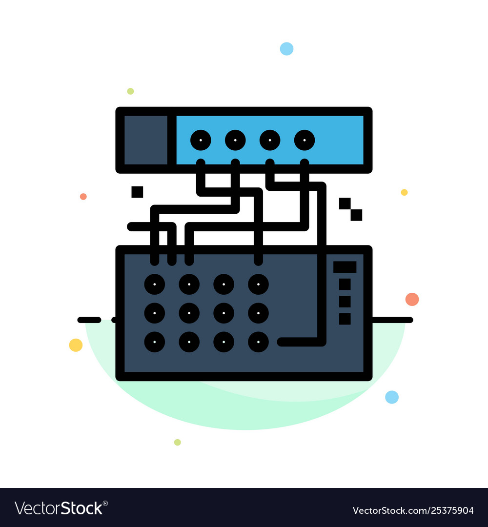 Analog connection device module sound abstract vector image Analog connection device module sound abstract