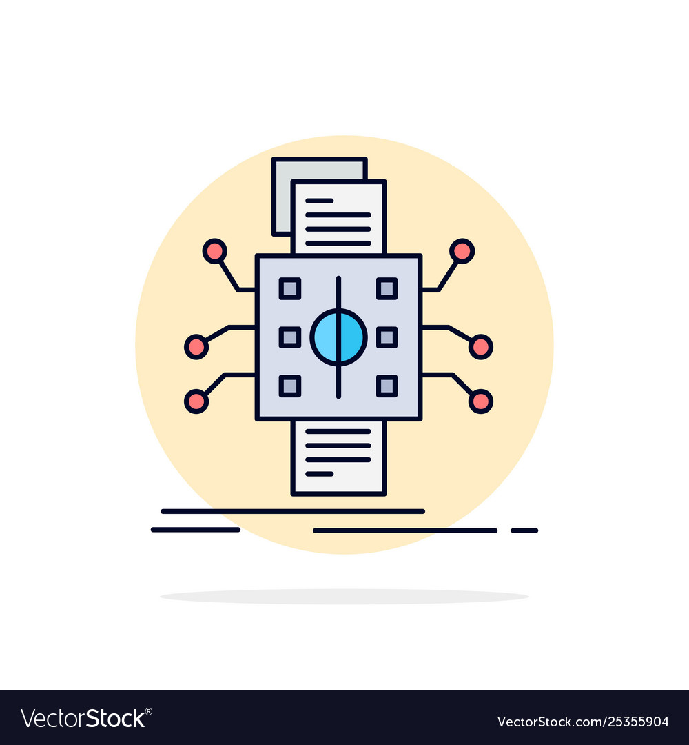 Analysis data datum processing reporting flat vector image Analysis data datum processing reporting flat