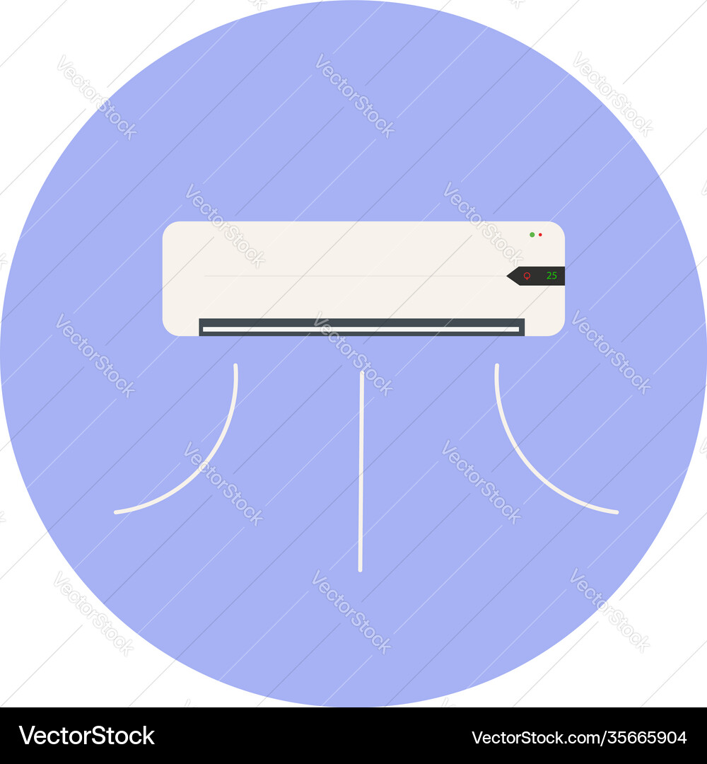 Big white ac on a background Royalty Free Vector Image