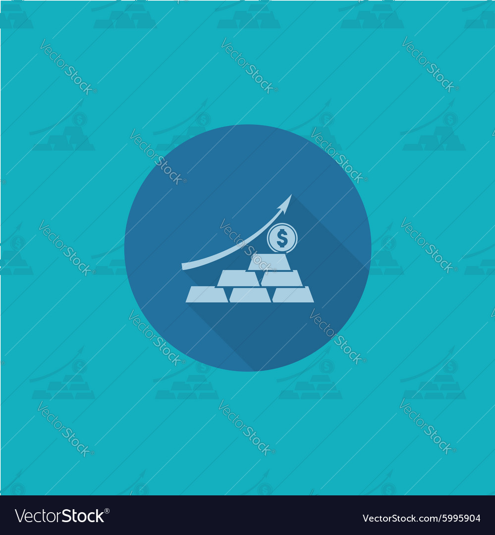 Business graph with arrow pointing up