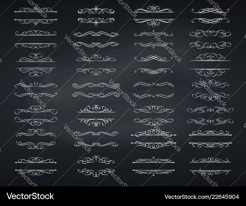 Calligraphic design elements Royalty Free Vector Image
