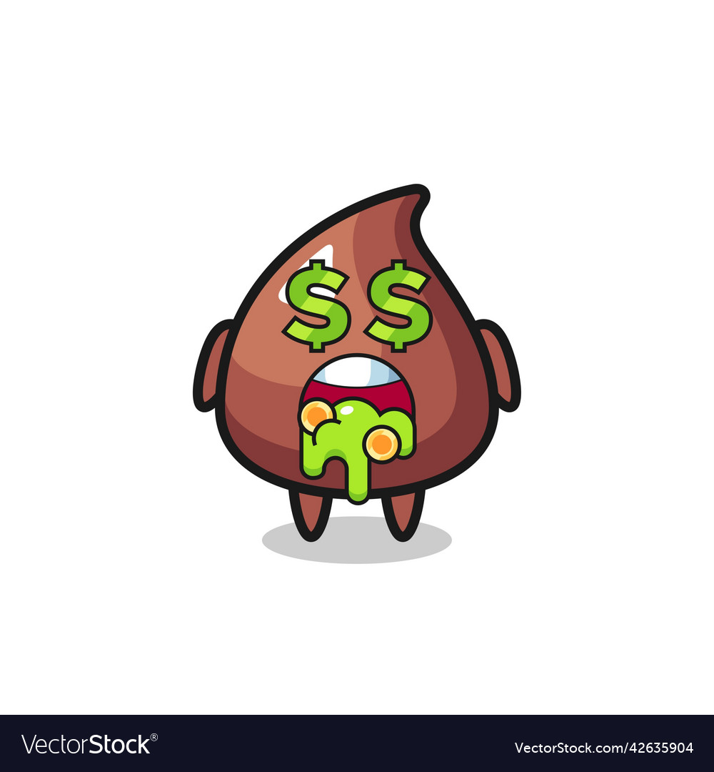 Choco chip character with an expression of crazy