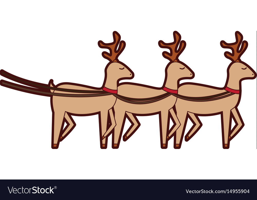 Cute reindeer christmas icon