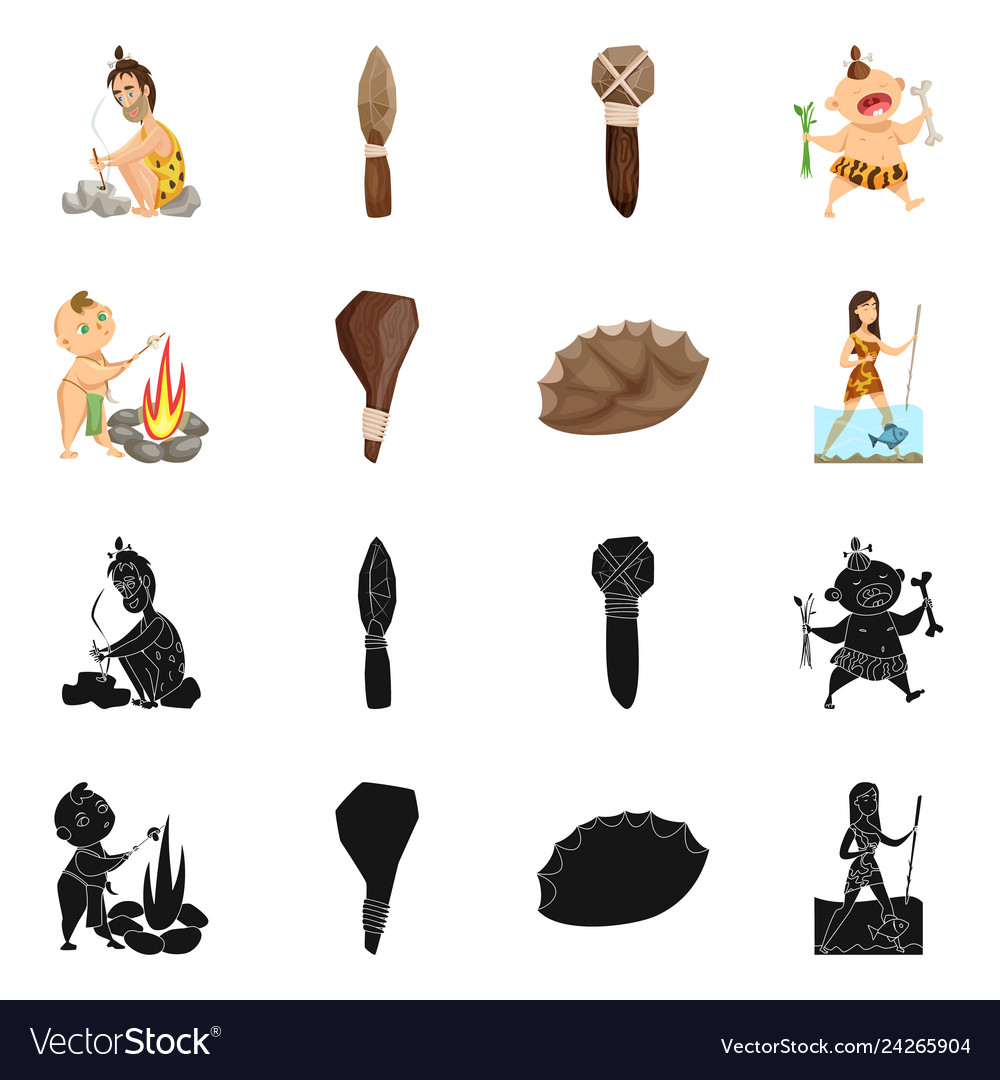 Gestaltung der Evolution und Vorgeschichte vector image Gestaltung der Evolution und Vorgeschichte