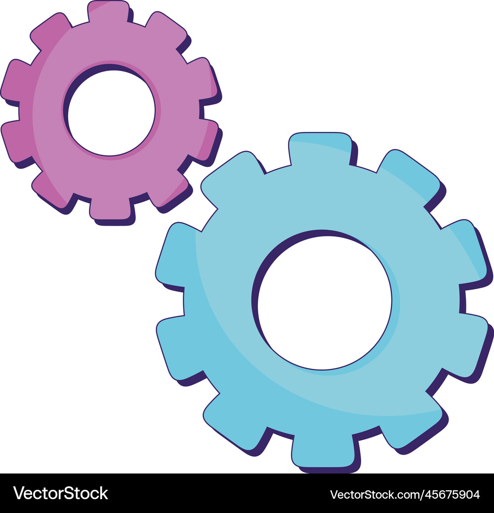 Gears cogs setting Royalty Free Vector Image - VectorStock
