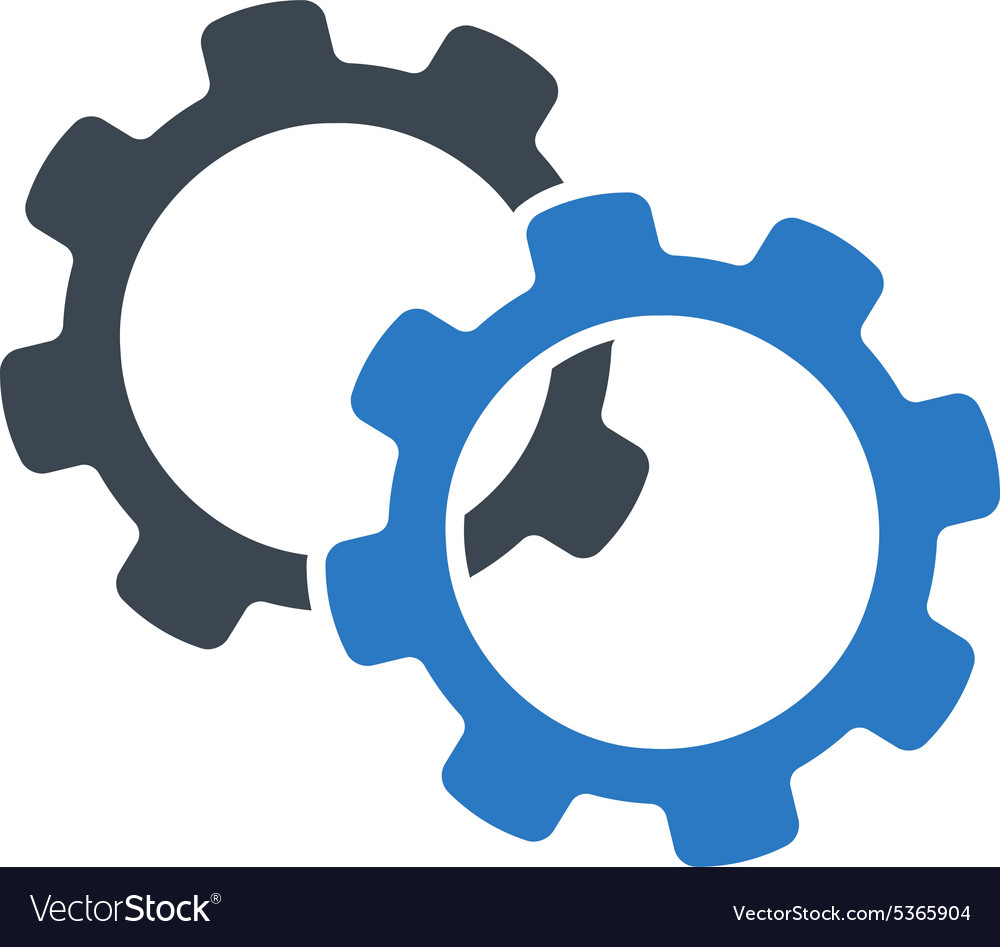 Gears icon from Business Bicolor Set Royalty Free Vector