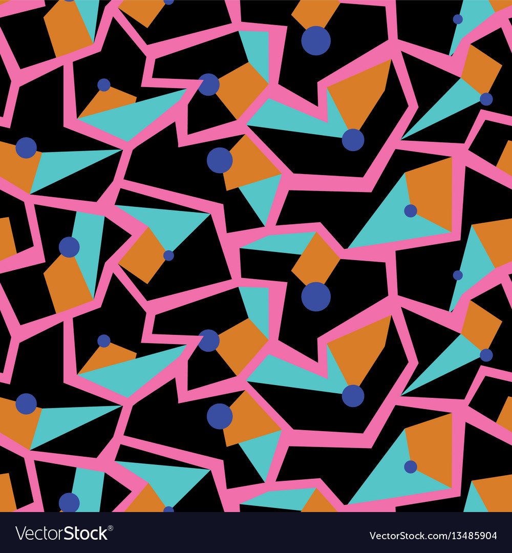 Geometric memphis style modern seamless pattern Vector Image