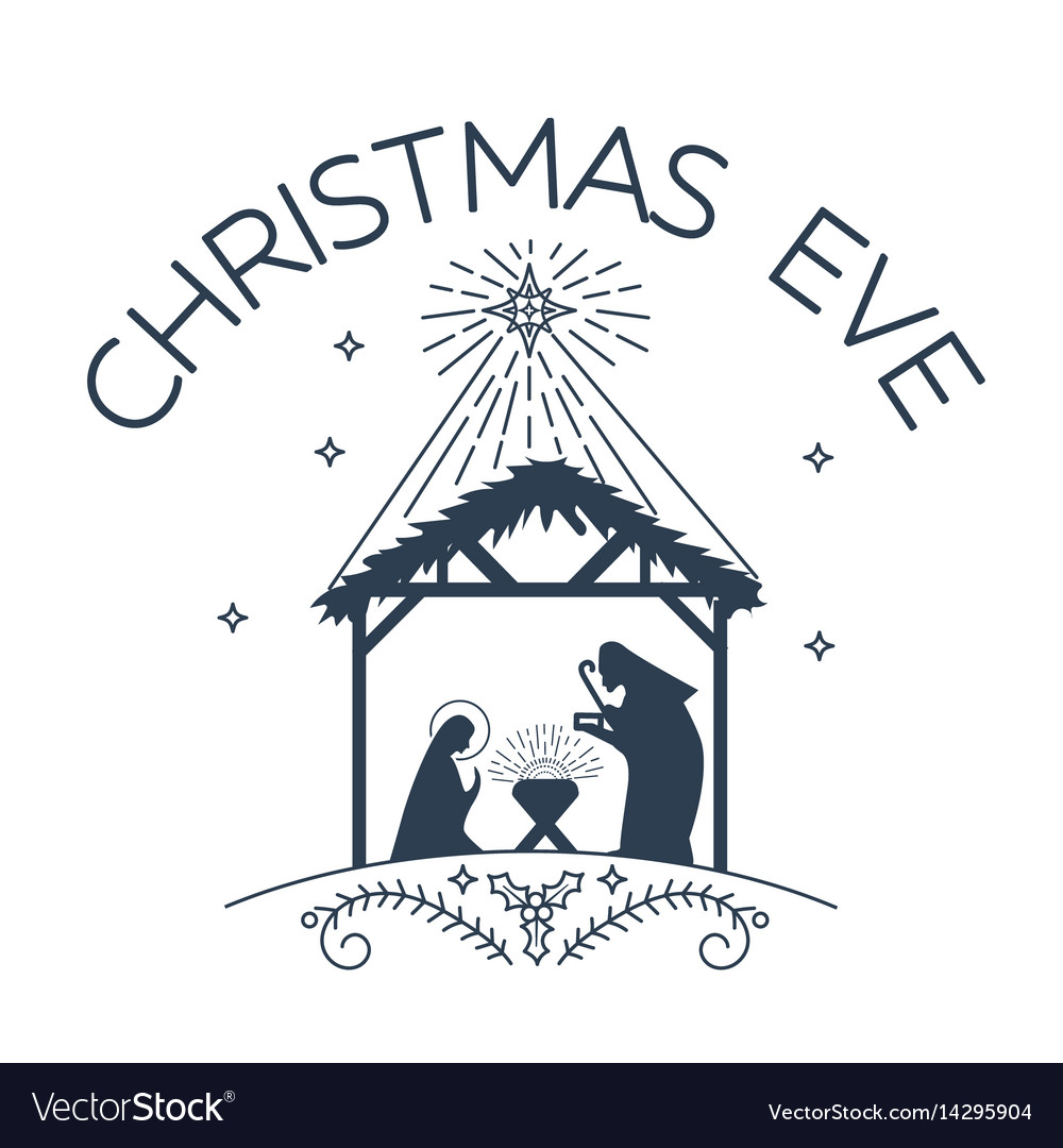 Happy christmas eve logo