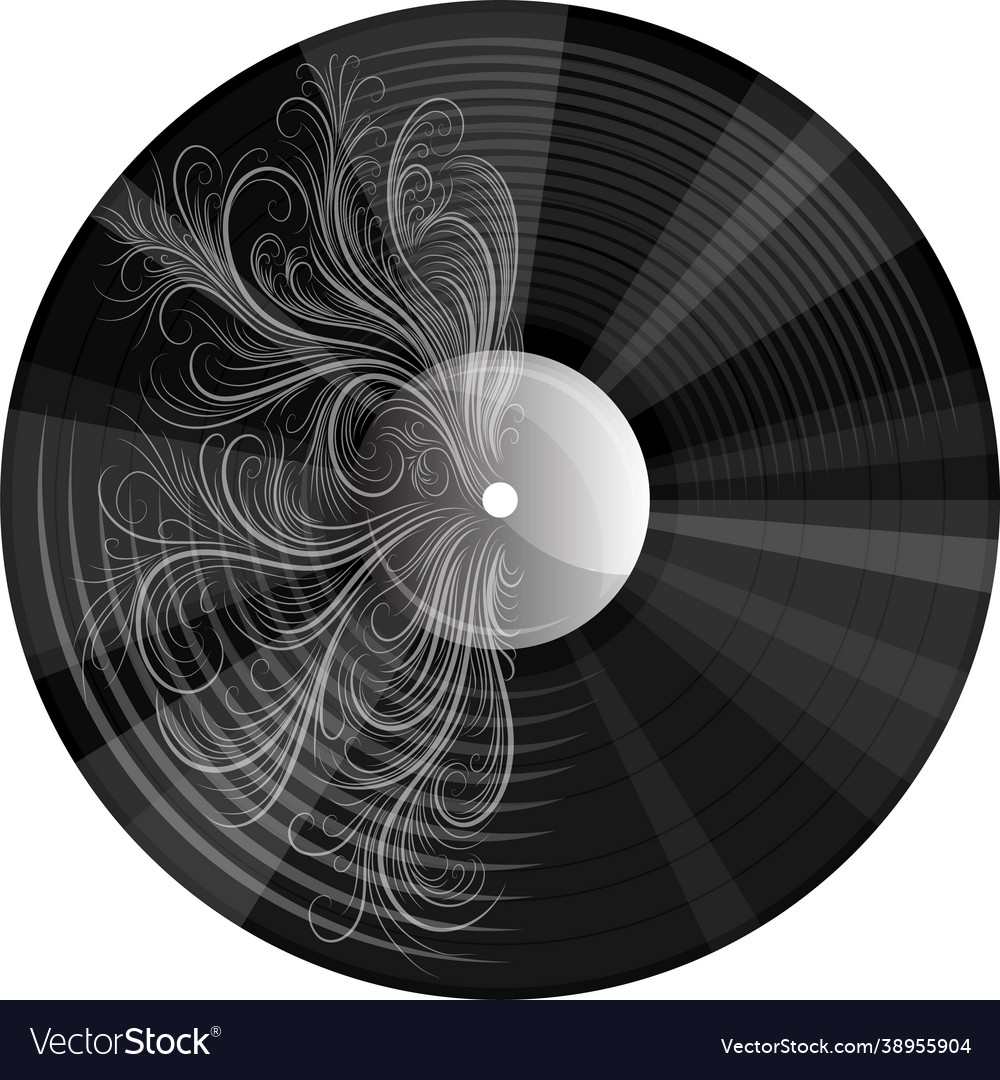 Image a musical record with pattern