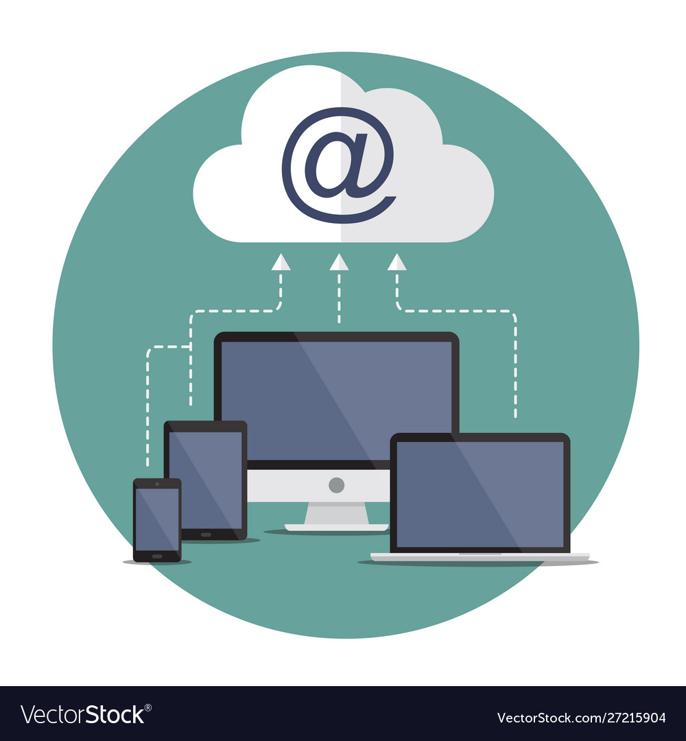 Internet upload vector image Internet upload