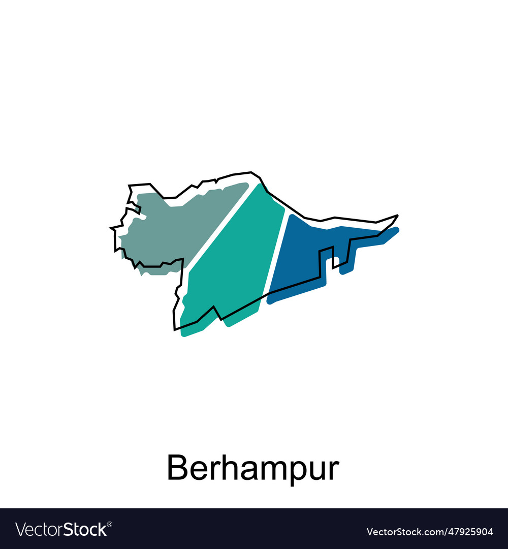 Map of berhampur design template national Vector Image