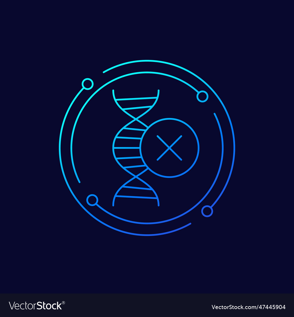 Non genetically modified or non-gmo line icon
