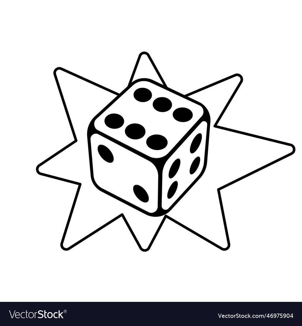Playing dice game craps image vector image Playing dice game craps image