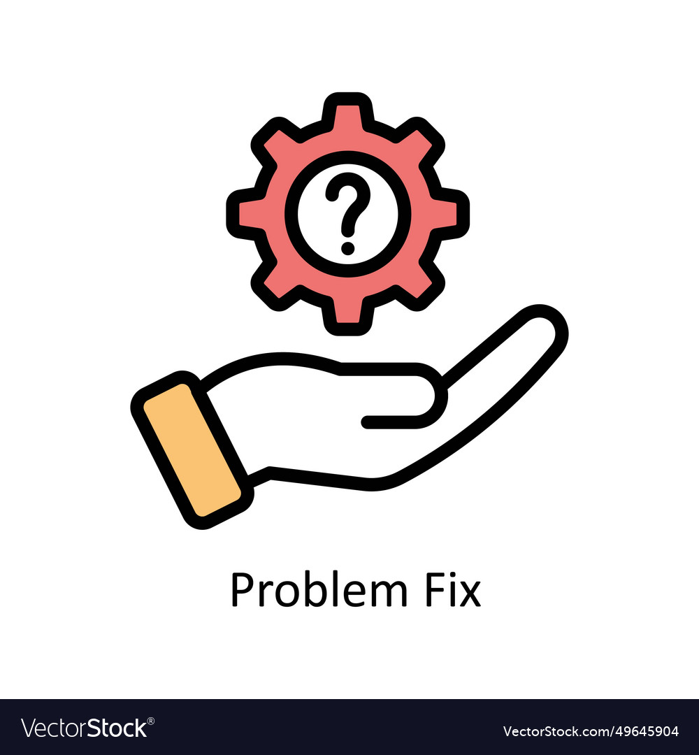 Problem fix filled outline icon design i