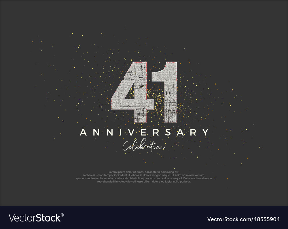Rustic number for 41st anniversary celebration