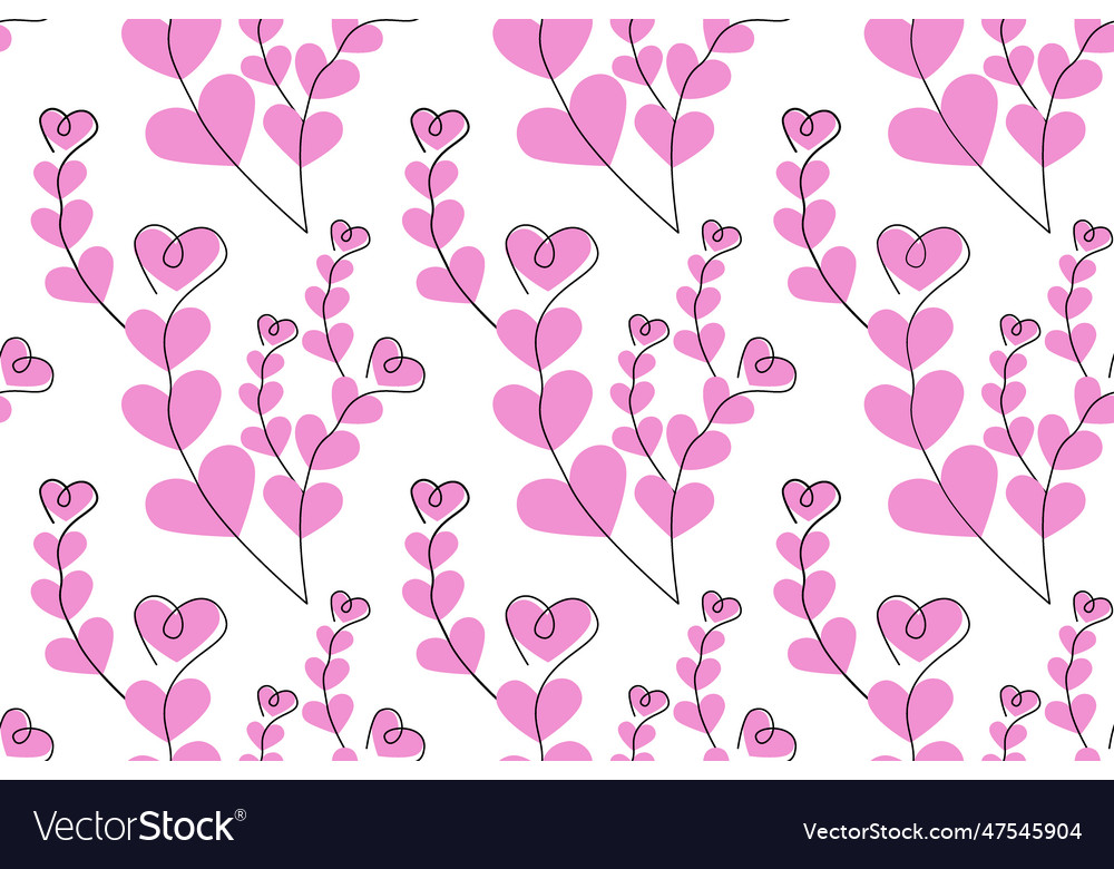 Seamless pattern of abstract images branches vector image Seamless pattern of abstract images branches
