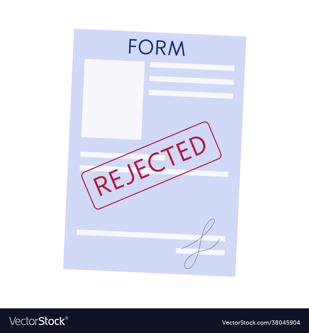 Signed form is isolated with white background Vector Image Signed form is isolated with white background