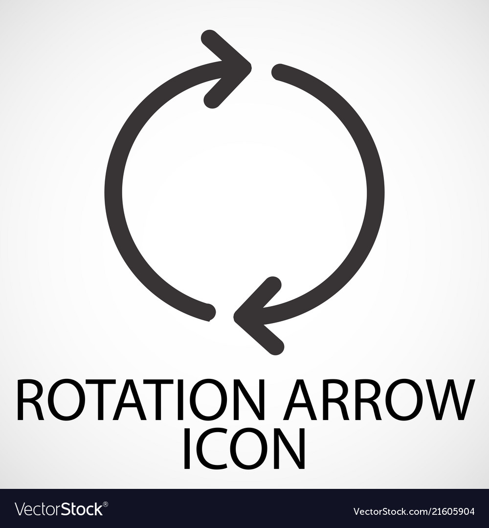 Simple rotation arrow line art icon