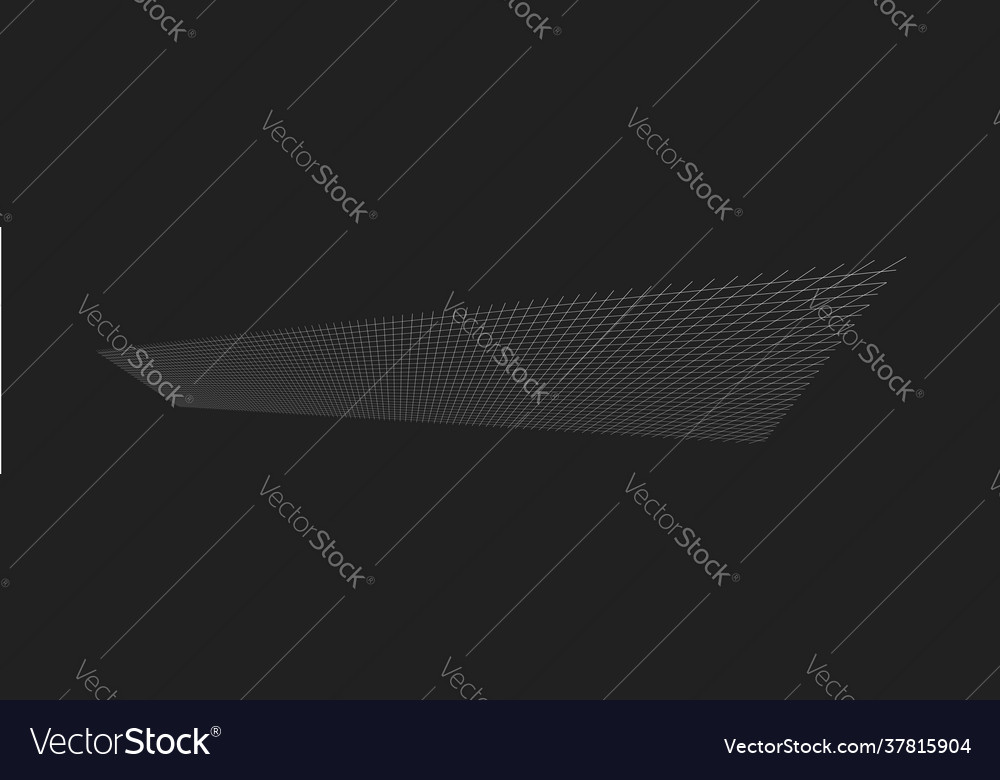 Tilted skew 3d grid mesh vector image Tilted skew 3d grid mesh