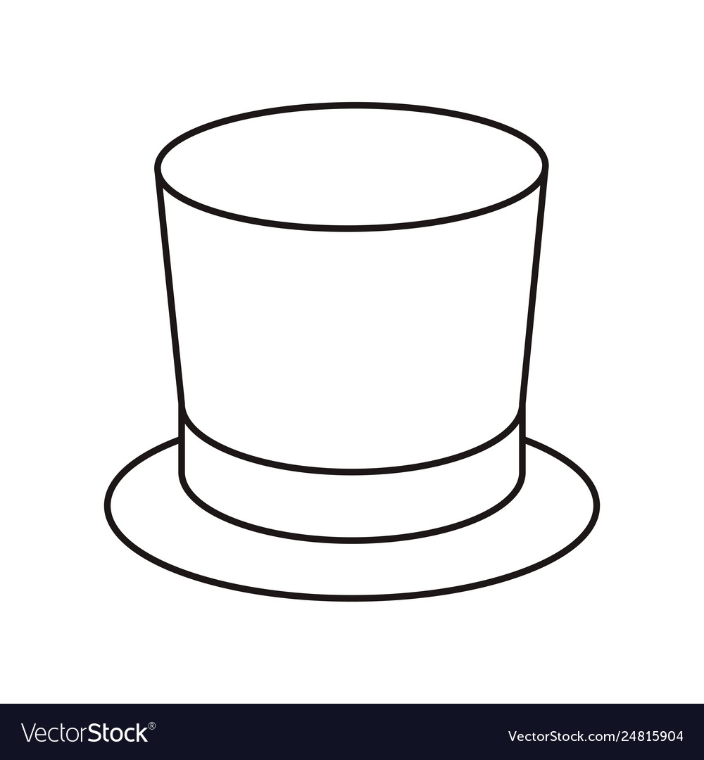 Top Hat Isolated Icon Royalty Free Vector Image