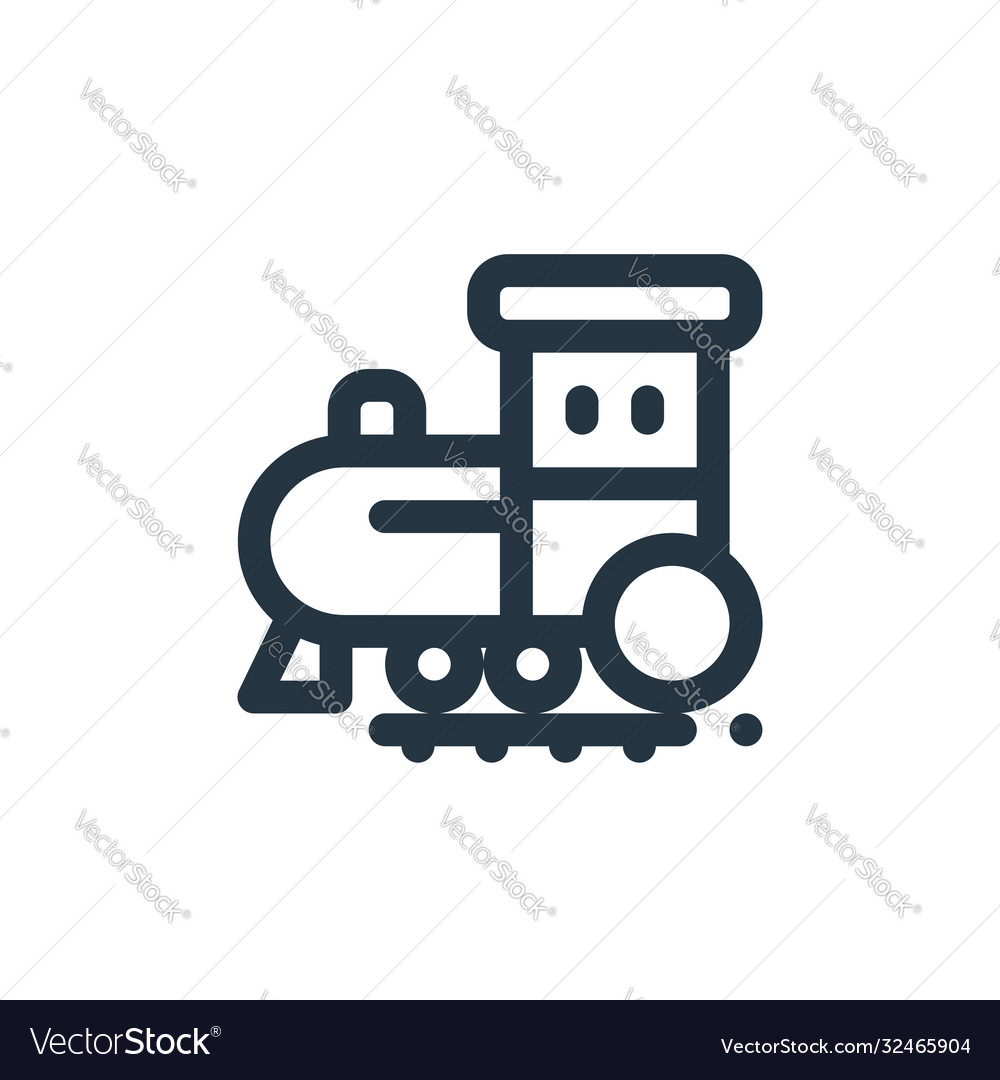 Train icon editable stroke linear