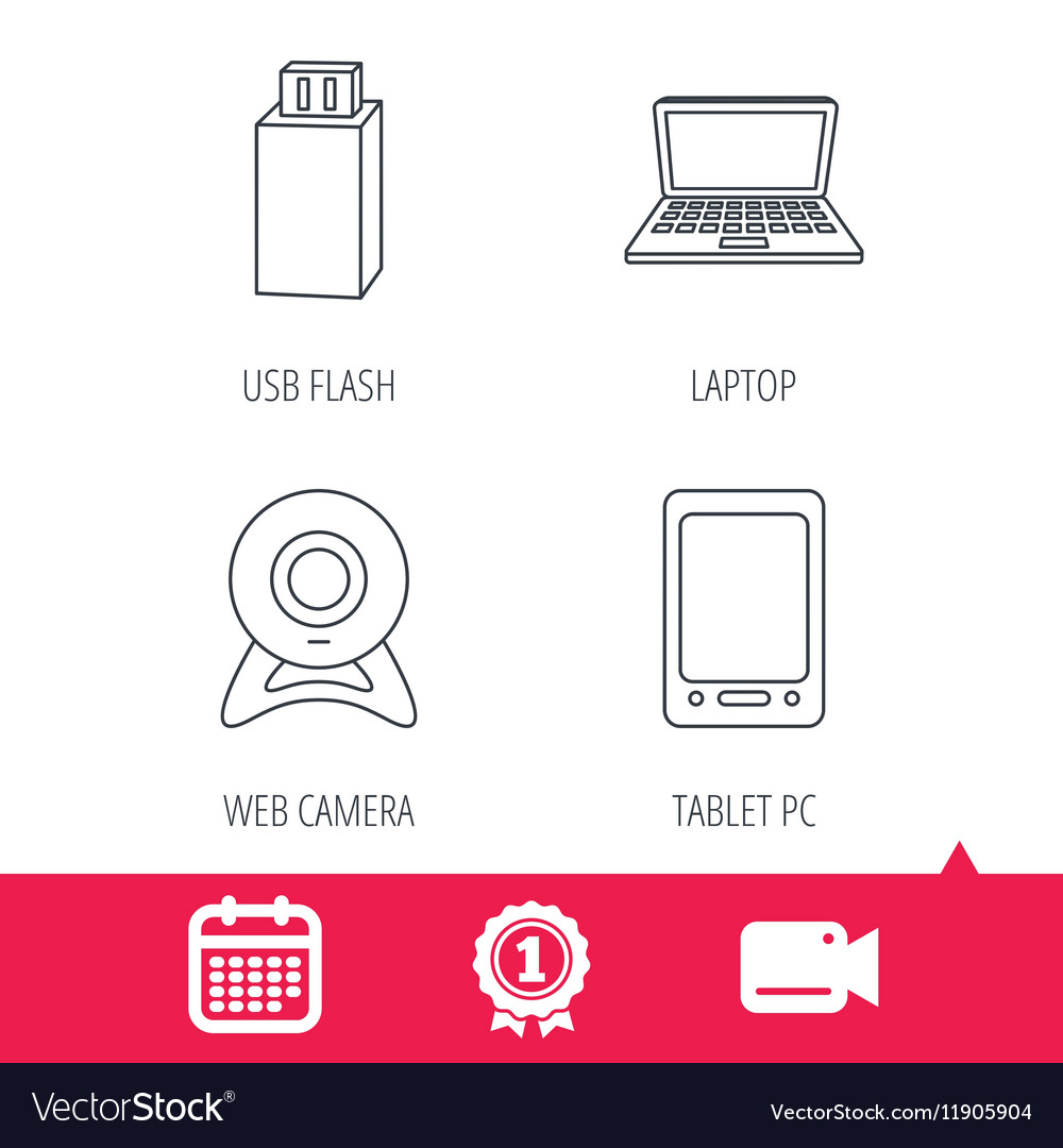 Web camera usb flash and notebook laptop