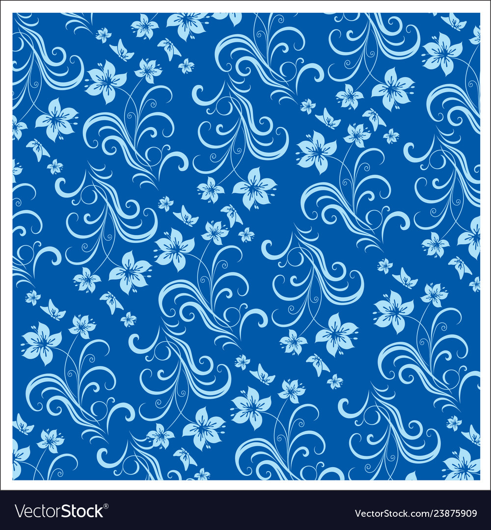 Batik design style patterns are same for fabric vector image Batik design style patterns are same for fabric